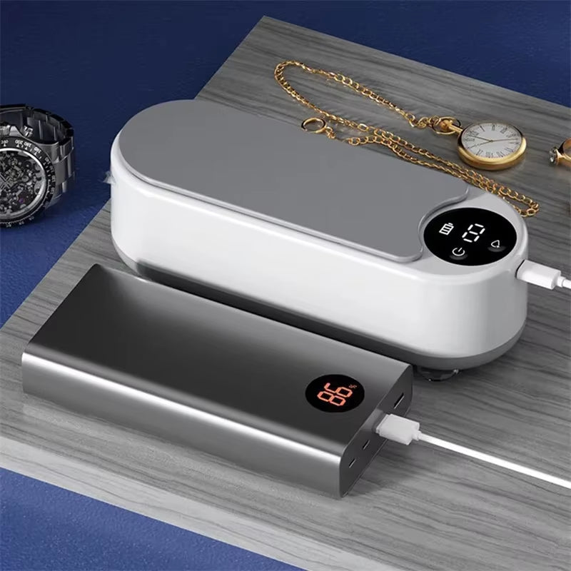 Portable Household Cleaning Machine, 450Ml Clean Pod Ultrasonic Cleaner, Jewelry Cleaner Machine for Ring, Glasses, Makeup Brush
